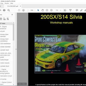 NISSAN 200X S14 Silvia Workshop Manual PDF DOWNLOAD