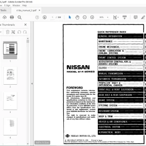 NISSAN S14 Series Service Manual PDF DOWNLOAD