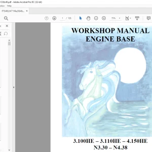 Nanni Diesel Engine Base 3.100HE 3.110HE 4.150HE N3.30 N4.38 Workshop Manual  -  PDF DOWNLOAD