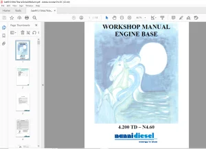 Nanni Diesel Engine Base 4.200 TD – N4.60 Workshop Manual 60300128 -  PDF DOWNLOAD