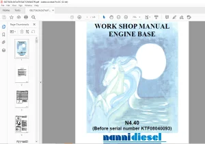 Nanni Diesel Engine Base N4.40 Workshop Manual SN KTF08040093 - PDF DOWNLOAD