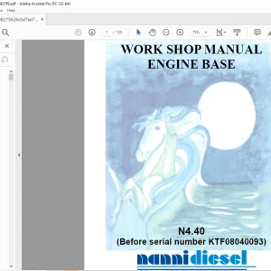 Nanni Diesel Engine Base N4.40 Workshop Manual SN KTF08040093 - PDF DOWNLOAD
