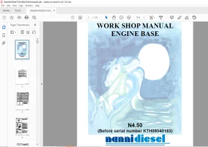 Nanni Diesel Engine Base N4.50 Workshop Manual SN KTH08040183 - PDF DOWNLOAD