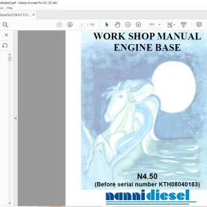 Nanni Diesel Engine Base N4.50 Workshop Manual SN KTH08040183 - PDF DOWNLOAD