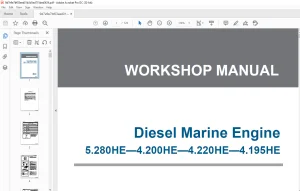 Nanni Diesel Marine Engine 5.280HE 4.200HE 4.220HE 4.195HE Workshop Manual 60300075  - PDF DOWNLOAD