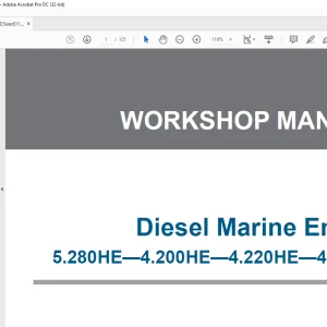 Nanni Diesel Marine Engine 5.280HE 4.200HE 4.220HE 4.195HE Workshop Manual 60300075  - PDF DOWNLOAD