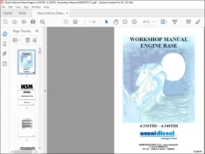 Nanni Marine Diesel Engine 4.330TDI  4.340TDI  Workshop Manual 60300079 -  PDF DOWNLOAD