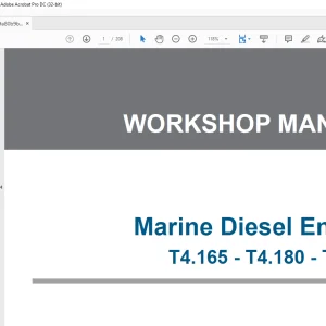 Nanni Marine Diesel Engine T4.165 T4.180 T4.200 Workshop Manual 60300199 - PDF DOWNLOAD