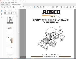 ROSCO RB-48 Broom Operations, Maintenance & Parts Manual 39139-02 PDF DOWNLOAD