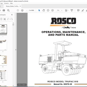 ROSCO TruPac 915 Operations, Maintenance & Parts Manual 36376-05 PDF DOWNLOAD
