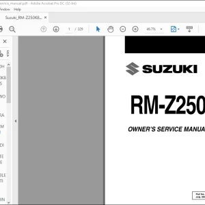 Suzuki RM-Z250 Owner's Service Manual - PDF DOWNLOAD