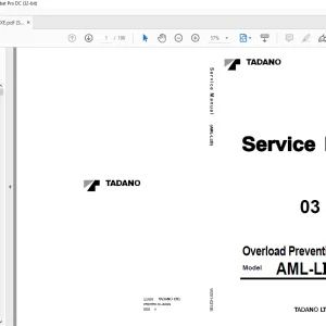 Tadano Faun AML-LIIB Overload Prevention Device Service Manual W301-0213E - PDF DOWNLOAD