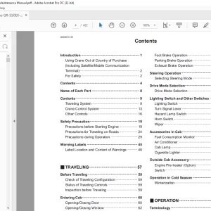 Tadano Faun GR-550EX-2 Crane Operation & Maintenance Manual - PDF DOWNLOAD