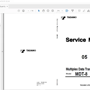 Tadano Faun MDT-8 Multiplex Data Transmitter Service Manual W303-0255E - PDF DOWNLOAD