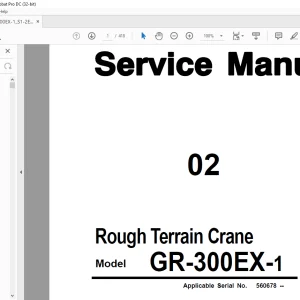 Service Repair Manual for Tadano Faun GR-300EX-1 Crane PDF