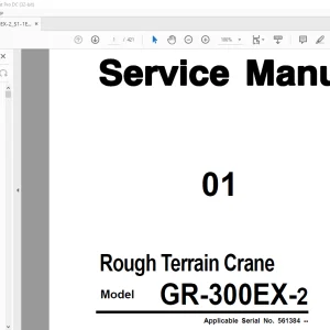 Repair Manual for Tadano Faun GR-300EX-2 Crane SN 561384 PDF Download