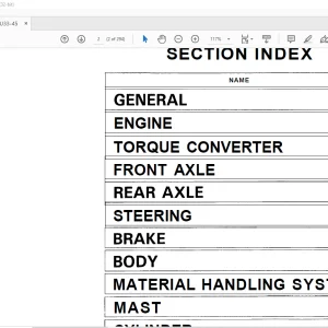 Toyota Forklift 6FGCU33 6FGCU35 6FGCU45 Service Manual - PDF DOWNLOAD
