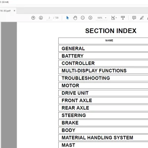 Toyota Forklift 7FBMF16 7FBMF18 7FBMF20 7FBMF25 7FBMF30 7FBMF35 7FBMF40 7FBMF45 7FBMF50 Repair Manual - PDF DOWNLOAD