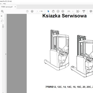 Toyota Forklift 7FBRE12 7FBRE12C 7FBRE14 7FBRE14C 7FBRE16 7FBRE16C 7FBRE 7FBRE20 7FBRE20C 7FBRE25 7FBRE25C Service Manual - PDF DOWNLOAD