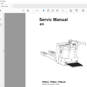 Toyota Forklift 7PM18 7PM20 7PML20 Service Manual SN 723984 - PDF DOWNLOAD