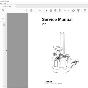 Toyota Forklift 7SM08F Master Service Manual 904519 - PDF DOWNLOAD