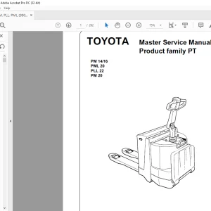 Toyota Forklift PM 14 PM 16 PML 20 PLL 22 PM 20 Master Service Manual - PDF DOWNLOAD