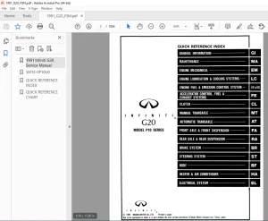 1991 INFINITI G20 P10 Series Service Manual PDF DOWNLOAD