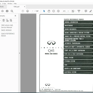 1992 INFINITI Q45 G50 Series Service Manual PDF DOWNLOAD