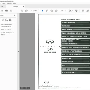 1993 INFINITI Q45 G50 Series Service Manual PDF DOWNLOAD