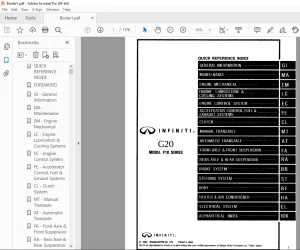 1994 INFINITI G20 P10 Series Service Manual PDF DOWNLOAD