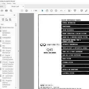 1994 INFINITI Q45 G50 Series Service Manual PDF DOWNLOAD