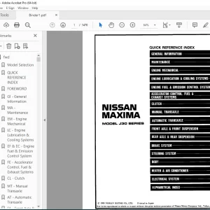 1994 NISSAN MAXIMA J30 Series Service Manual PDF DOWNLOAD
