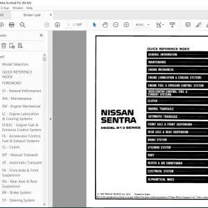 1994 NISSAN SENTRA B13 Series Service Manual PDF DOWNLOAD