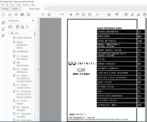 1995 INFINITI G20 P10 Series Service Manual PDF DOWNLOAD