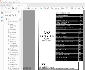 1996 INFINITI G20 P10 Series Service Manual PDF DOWNLOAD
