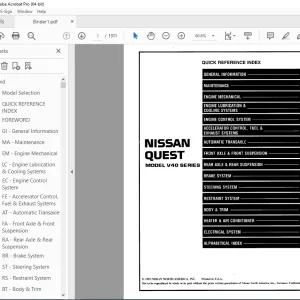 1996 NISSAN QUEST V40 Series Service Manual PDF DOWNLOAD