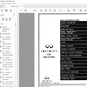 1997 INFINITI I30 A32 Series Service Manual PDF DOWNLOAD