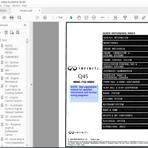 1997 INFINITI Q45 FY33 Series Service Manual PDF DOWNLOAD