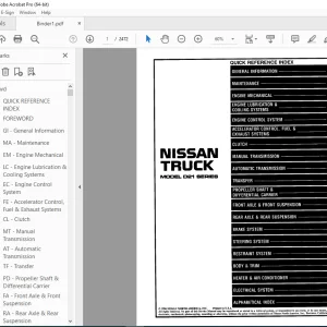 1997 NISSAN TRUCK D21 Series Service Manual PDF DOWNLOAD