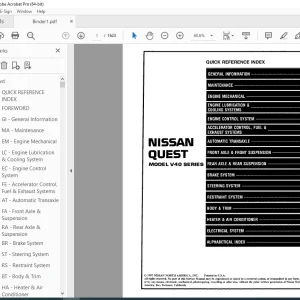 1998 NISSAN QUEST V40 Series Service Manual PDF DOWNLOAD