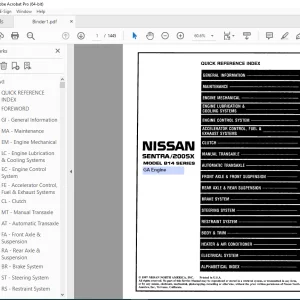 1998 NISSAN SENTRA 200SX B14 Series (GA Engine) Service Manual PDF DOWNLOAD