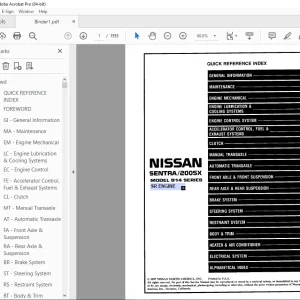 1998 NISSAN SENTRA 200SX B14 Series (SR Engine) Service Manual PDF DOWNLOAD