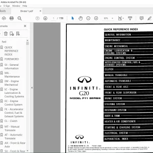 1999 INFINITI G20 P10 Series Service Manual PDF DOWNLOAD