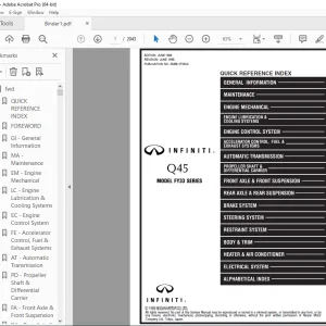 1999 INFINITI Q45 FY33 Series Service Manual PDF DOWNLOAD