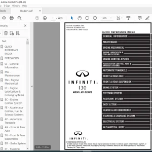 2000 INFINITI I30 A33 Series Service Manual PDF DOWNLOAD