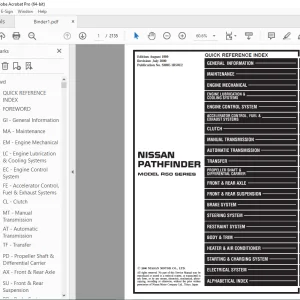 2000 NISSAN PATHFINDER R50 Series Service Manual PDF DOWNLOAD