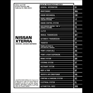 2000 NISSAN XTERRA WD22 Service Manual PDF DOWNLOAD