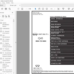 2001 INFINITI Q45 FY33 Series Service Manual PDF DOWNLOAD