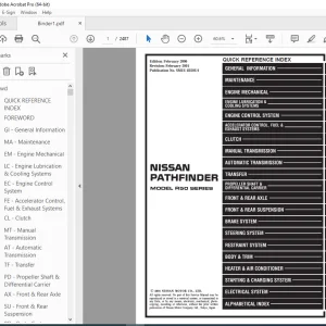 2001 NISSAN PATHFINDER R50 Series Service Manual PDF DOWNLOAD