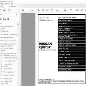 2001 NISSAN QUEST V41 Series Service Manual PDF DOWNLOAD